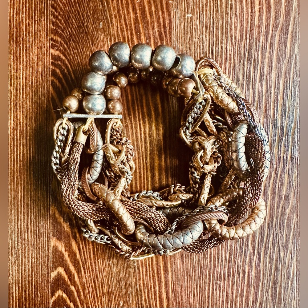 Elegant Multi-Strand Bronze Bracelet
